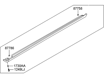 Hyundai 87752-3L000 Moulding Assembly-Side Sill, RH