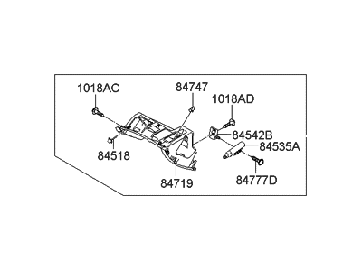 Hyundai 84540-2V100-RY Panel Assembly-Lower Crash Pad, RH