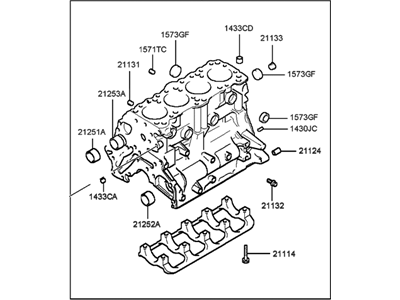Kia 2110038C01 Block Assembly-Cylinder