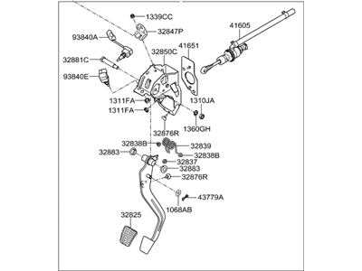 Kia 328023X220 Pedal Assembly-Clutch