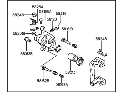 Hyundai 58320-28A00 Caliper Kit-Rear Brake, RH
