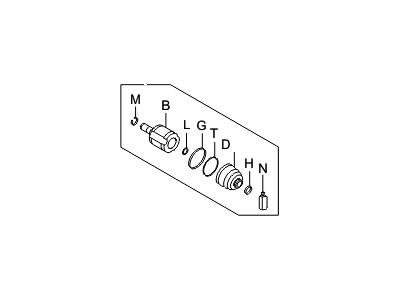 Hyundai 49505-2BA10 Joint Kit-Front Axle Differential Side LH