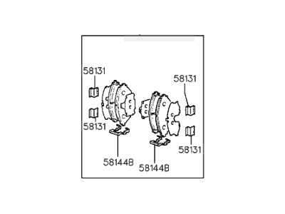 Hyundai 58101-29A70 Front Disc Brake Pad Kit