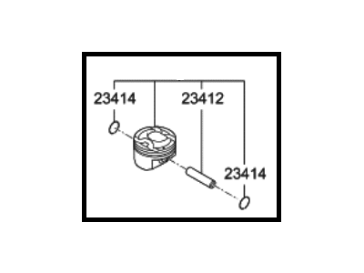 Kia 230412BCA0 Piston & Pin & Snap