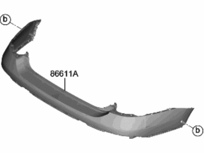 Hyundai 86610-KL200 COVER-RR BUMPER