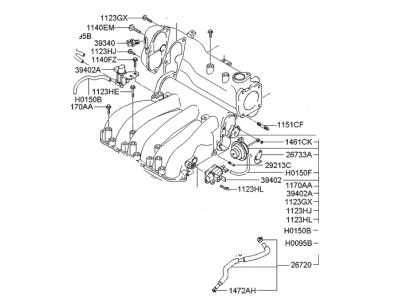 Kia 2921037280 Tank Assembly-Air Intake