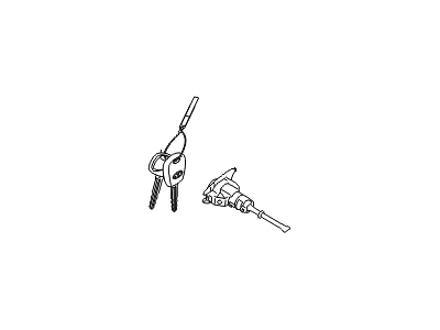 Hyundai 81970-3SA00 Door Key Sub Set, Left