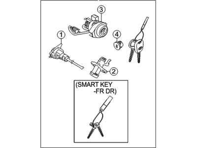 Hyundai 81905-3S080 Lock Key & Cylinder Set