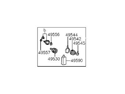 Hyundai 49505-22B00 Joint Kit-Trunnion