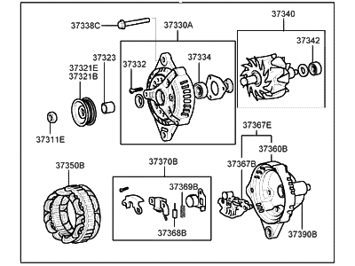 Hyundai 37300-37250 Generator Assembly