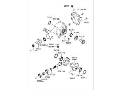 Hyundai 53000-25020 Carrier Assembly-Differential