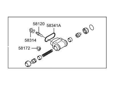 Hyundai 58330-22000 Cylinder Assembly-Wheel, LH