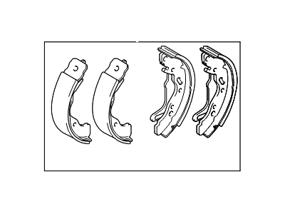 Hyundai 58305-22A01 Shoe & Lining Kit-Rear Brake