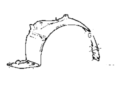 Hyundai 86812-34000 Front Wheel Guard Assembly, Right