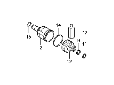 Hyundai 495L3-K9250 Joint Kit-Diff Side, LH