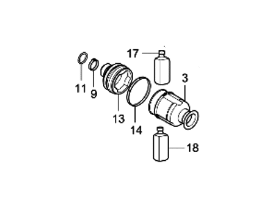 Hyundai 495R3-K9250 Joint Kit-Diff Side, RH