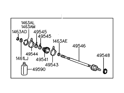Hyundai 49507-33A20-RMM Reman Cv Axle LH