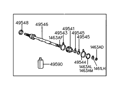 Hyundai 49607-33A20-RMM Reman Cv Axle RH