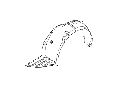 Hyundai 86811-3V500 Front Wheel Guard Assembly, Left
