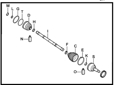 Hyundai 49508-0WA11 Joint & Shaft Kit-Front Axle W