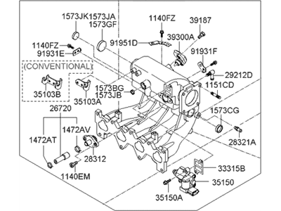 Kia 2831026970 Manifold Assembly-Intake