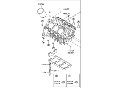 Kia 211003E003 Block Assembly-Cylinder