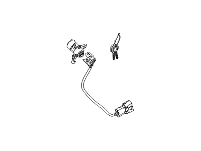 Hyundai 81970-1EA00 Front Door Lock Assembly, Left