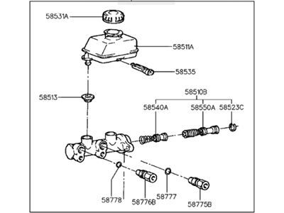 Hyundai 58510-23320 Cylinder Assembly-Brake Master