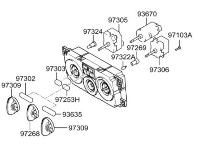Hyundai 97250-2D520-AX Heater Control Assembly