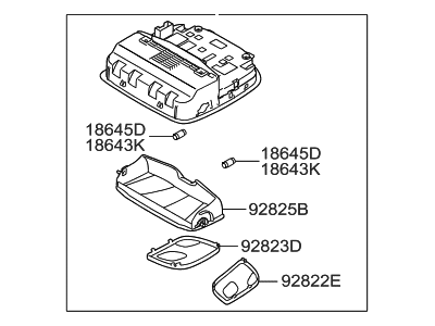 Hyundai 92800-3S000-TX Overhead Console Lamp Assembly