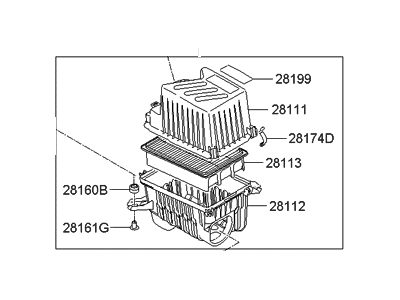 Hyundai 28110-0W000 Cleaner Assembly-Air