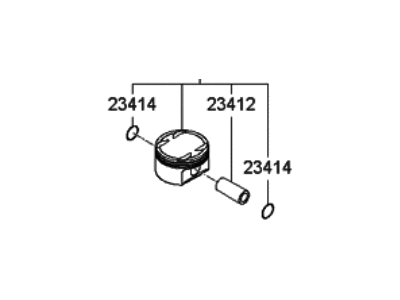 Hyundai 23041-3C701 Piston & Pin & Snap Ring Assembly