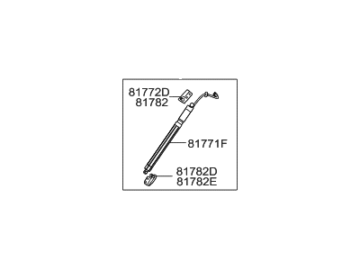 Hyundai 81780-B8100 Power Tail Gate Assembly, RH