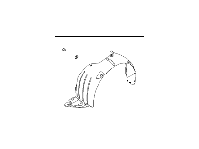 Hyundai 86812-3X500 Front Wheel Guard Assembly, Right