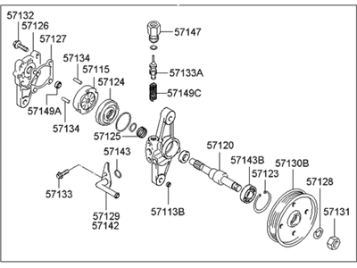 Hyundai 57100-2C200 Pump Assembly-Power Steering Oil
