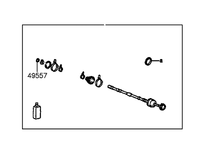 Hyundai 49507-29L10 Joint & Shaft Kit-Front Axle W