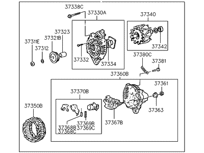 Hyundai 37300-33013 Generator Assembly