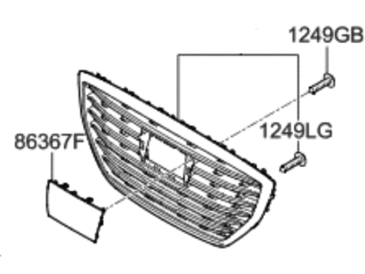 Hyundai 86350-B1720 Radiator Grille Assembly