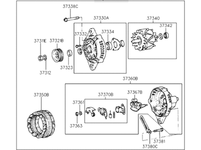 Hyundai 00228-10100 Reman Alternator Assembly