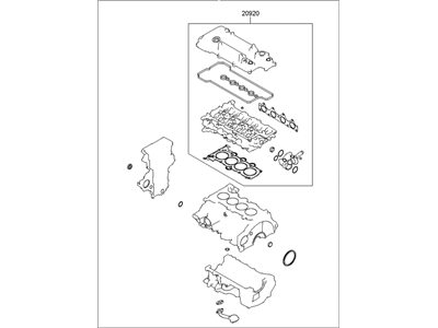 Kia 209102BB03 Gasket Kit-Engine OVEAUL