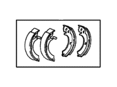 Hyundai 58305-21301 Shoe & Lining Kit-Rear Brake