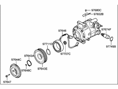 Hyundai 97701-D2550 Compressor Assembly