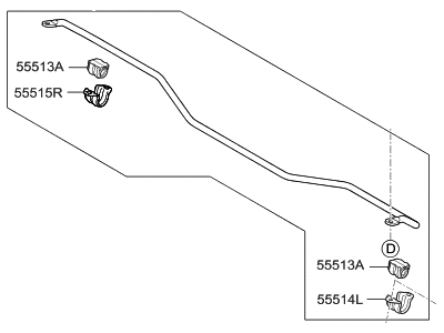 Hyundai 55510-D2570 Bar Assembly-RR STABILIZER