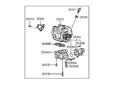 Hyundai 35100-33200 Body Assembly-Throttle