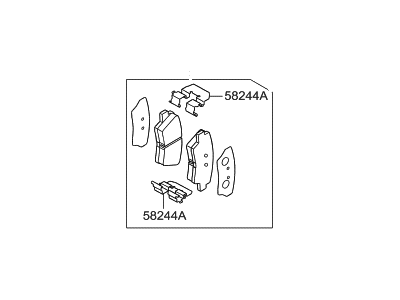 Hyundai 58302-3XA30 Rear Disc Brake Pad Kit