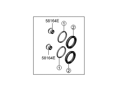 Hyundai 58102-1GA00 Seal Kit-Front Disc Brake