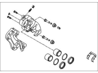 Hyundai 58180-4DA00 CALIPER Kit-Front Brake, LH