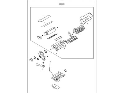 Hyundai 20910-3FB00 Gasket Kit-Engine Overhaul