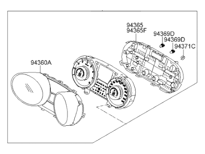 Hyundai 94001-3Q015 Cluster Assembly-Instrument