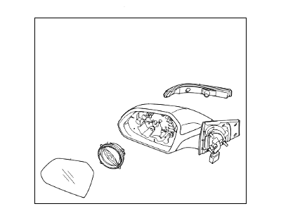 Hyundai 87610-C2000 Mirror Assembly-Outside Rear View, LH